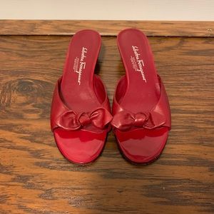 Vintage Salvatore Ferragamo Heeled Slides